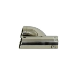 Ornament toba inox dublu universal 17x14 cm, finisaj cromat lucios (A2002)