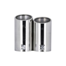 Ornament toba esapament dublu din inox, 76 mm, compatibil Audi VW Skoda Seat