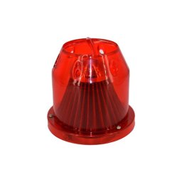 Filtru aer tuning universal cu carcasa rosie, 15,5 cm, racord 8,5 cm