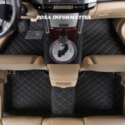 Covorase auto 5D din piele eco pentru Mercedes S-Class W221 (2005–2013) scurt, cusatura bej