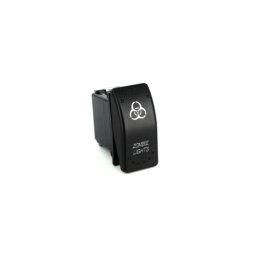 Intrerupator buton tip Rocket ZOMBIE LIGHT cu martor luminos, 12/24V (J18)