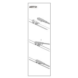 Stergator parbriz pasager 28" (711 mm) pentru Ford Grand C‑Max 2010+ ART51