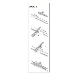 Stergator parbriz sofer 24" (609 mm) pentru Mercedes E-Class W212, prindere ART33