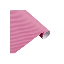 Folie carbon 3D roz autocolanta, rola 1,27 m x 30 m pentru colantare