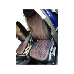 Set huse auto universale 1+1 pentru autoutilitare, model Romb, imitatie piele