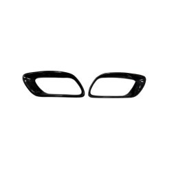 Ornamente pentru capete de esapament BMW X6 E71 (2008+) negru lucios, set 2 buc