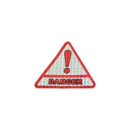 Abtibild reflectorizant triunghi mic „Danger” 8,5x10 cm, pentru semnalizare