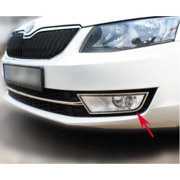 Ornament cromat pentru proiectoare Skoda Octavia III (2013-2016) din inox 304
