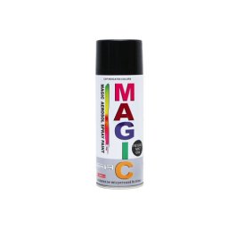Spray vopsea Magic negru mat 450 ml – finisaj uniform, uscare rapida (Cod 004)