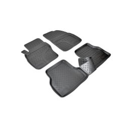 Covorase auto cauciuc tip tavita pentru Ford Focus II 2004–2011, set 4 buc