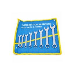 Set chei combinate 8–19 mm, 8 piese din otel, cu husa pentru atelier si auto
