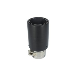 Ornament toba auto cu carcasa carbon si prindere cu colier, 6.5 cm (TC89pj-63)
