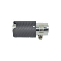 Ornament toba cu carcasa din carbon, 19 cm, intrare 68 mm, cu colier – M89-70