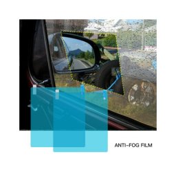 Folie protectoare geam lateral auto anti-aburire, anti-ploaie 175x200 mm, set 2 buc