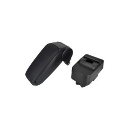Cotiera auto compatibila Skoda Fabia MK2 (2007-2014) neagra, montaj pe tunel central