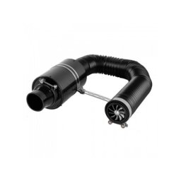 Filtru aer sport universal cu turbina din aluminiu si tubulatura flexibila, set complet