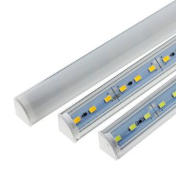 Banda LED rigida 5730 cu profil pe colt, 1m, 12V, alb rece 6000K, 18W (ALSZ11)