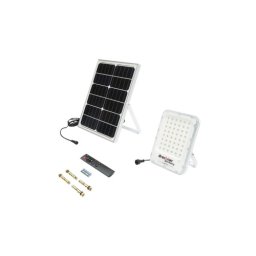 Lampa LED solara 1200 lm cu panou monocristalin 25W, senzor miscare si telecomanda