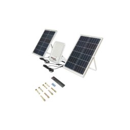 Proiector LED solar 100W cu 2 panouri 50W si baterie LiFePO4, BK87488