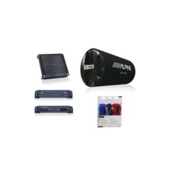 Set subwoofer auto Alpine 12 inch cu amplificator BBX-T600 si kit cabluri