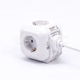 Priza cubica cu 4 prize si mufa USB, 16A 3680W, cablu 1.4m (COD 8800)