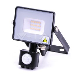 Proiector LED 10W cu senzor de miscare, cip Samsung, IP65, 6000K, negru