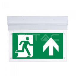 Lampa Exit LED 2W 6000K cu baterie, montaj aplicat pe perete, COD 836