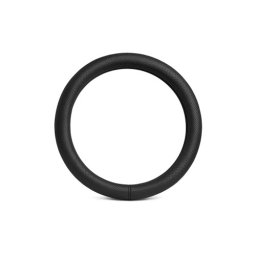 Husa volan XL 42 cm din imitatie de piele perforata, neagra (A122)