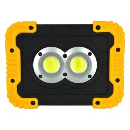 Lanterna reîncarcabila LED COB 12W, 350 lm, cu stroboscop si 2 acumulatori 18650