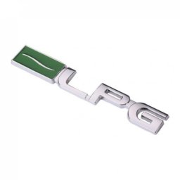 Emblema auto decorativa LPG1 OEM, finisaj crom si insert verde