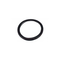 Husa volan din imitatie piele M (37–39 cm), negru cu cusatura rosie, FX62