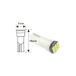 Bec LED T5 12V cu 3 SMD, pentru bord auto, cod 4014 (set)