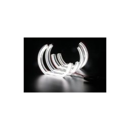 Set Angel Eyes LED alb pentru BMW Seria 3 F30/F31 si Seria 5 F10 halogen, 12V (6122-C1)