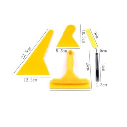 Set de scule pentru montaj folie auto si decorativa TM-501, cu raclete si cutter