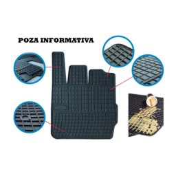 Set covorase cauciuc Nissan Qashqai III 2021+ (4 buc) negre, cu bordura 1 cm