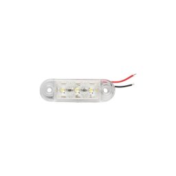 Lampa laterala LED alba 65 mm, 12-24V, 3 LED-uri, cod BK69486