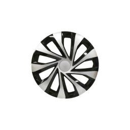 Set 4 capace roti 16 inch negru/argintiu pentru jante otel, model G-603