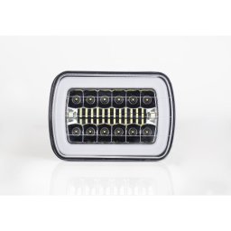 Proiector LED 7 inch 54W cu Angel Eyes, 12-24V, IP67, fascicul Spot 30°