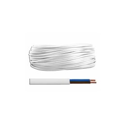 Cablu electric MYYM 2x2,5 mm, alb, pentru instalatii electrice – la metru