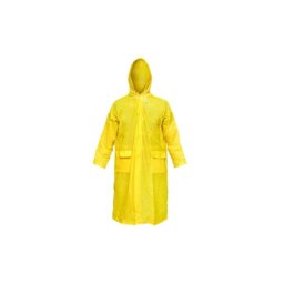 Pelerina impermeabila din PVC cu gluga, 2 buzunare, galben, marimea L