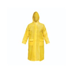 Pelerina de ploaie impermeabila din PVC, galbena, cu gluga si buzunare, marimea XL