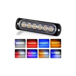 Lampa LED stroboscopica profesionala 12–24V, 6 LED-uri, efecte multiple (PZ-106T)