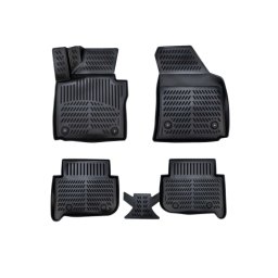 Set covorase cauciuc tip tavita pentru Volkswagen Touran 2003–2015, negru (4 buc)