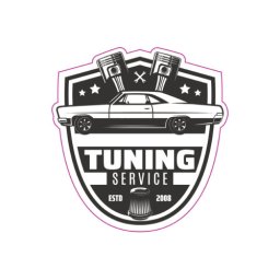Abtibild Retro „Tuning Service” 13 cm, vinil ORACAL – TAG 013/T2