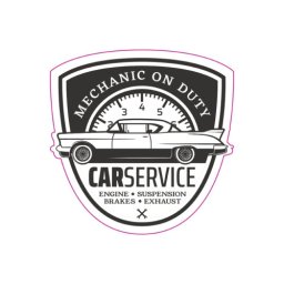 Abtibild retro „Car Service” pentru masina/atelier, Oracal, 13 cm – TAG 016/T2