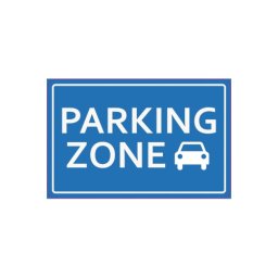 Abtibild semnalizare „Parking Zone” 17 cm, autocolant Oracal TAG 028/T2