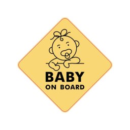 Autocolant „Baby on Board” pentru masina, ORACAL, 13 cm (TAG 047/T2)