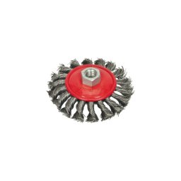 Perie circulara din sarma torsionata 100 mm pentru polizor unghiular, Vorel 06977