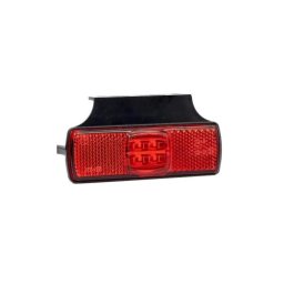 Lampa LED de gabarit rosie 12/36V cu suport lateral, omologare E20 FT-017C