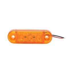 Lampa laterala LED galbena 12–24V, 3 LED-uri, corp compact (BK69484)